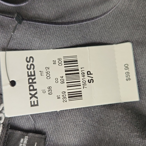 Express Ruched Tube Cocktail Metallic Top - Picture 8 of 15